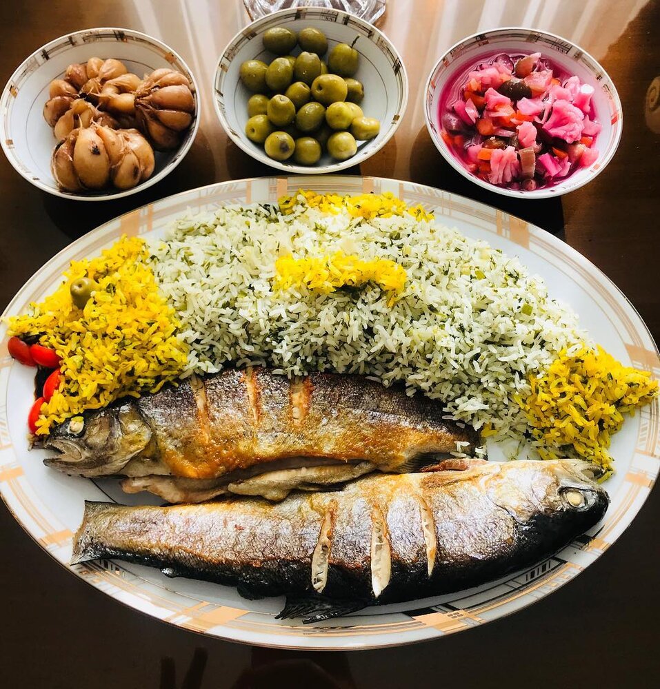 سبزی پلو با ماهی