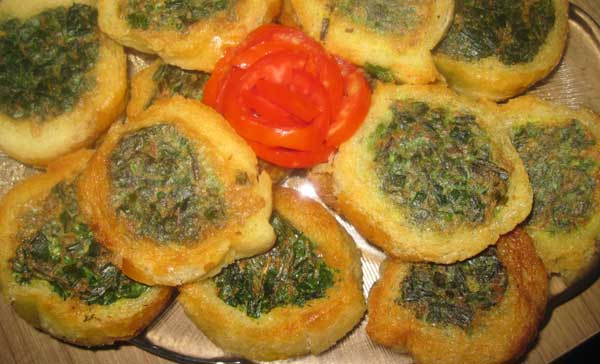 غذا با اسفناج و پنیر
