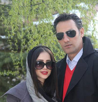 الناز حبیبی و همسرش مهدی صاحب الزمانی