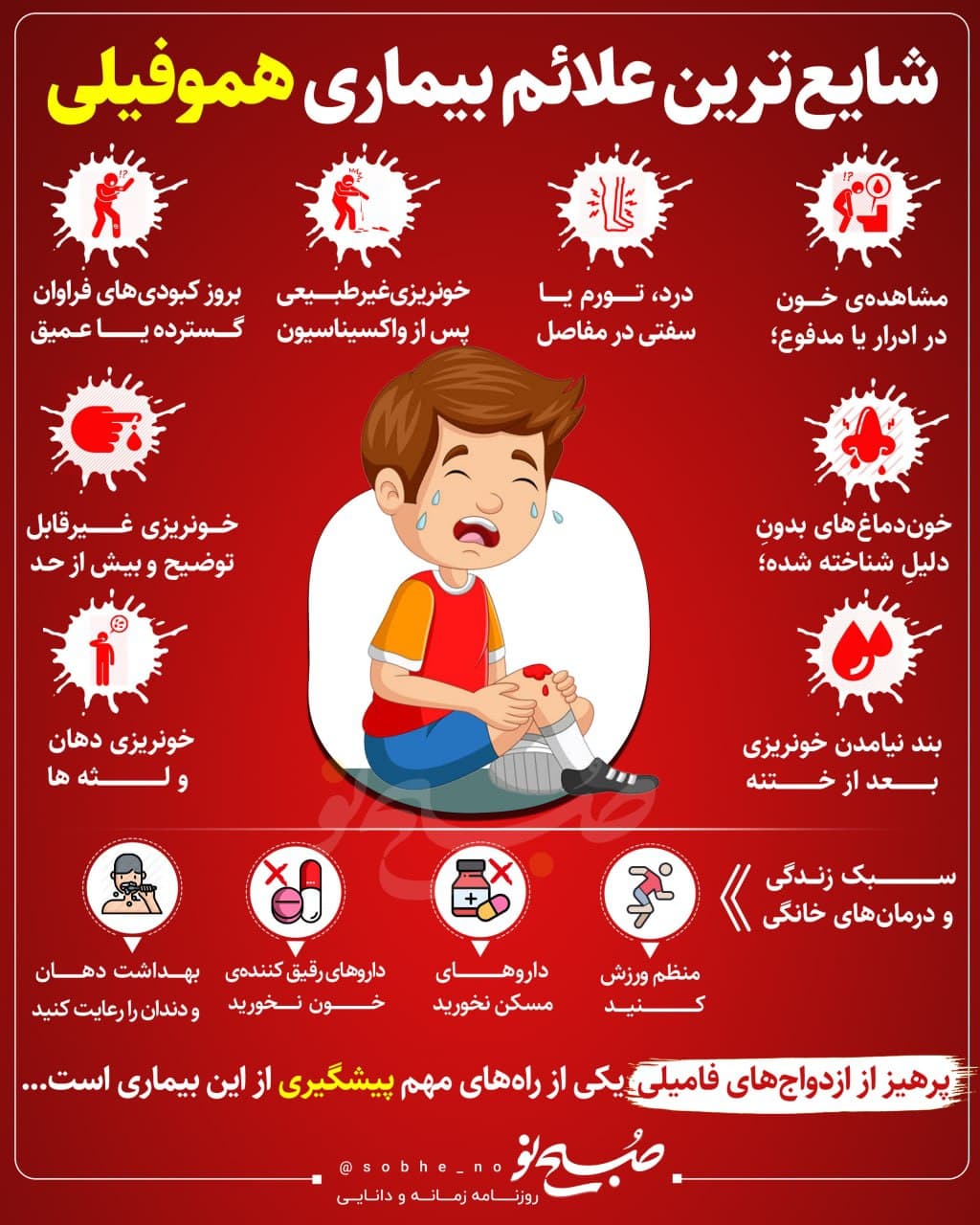 علائم بیماری هموفیلی