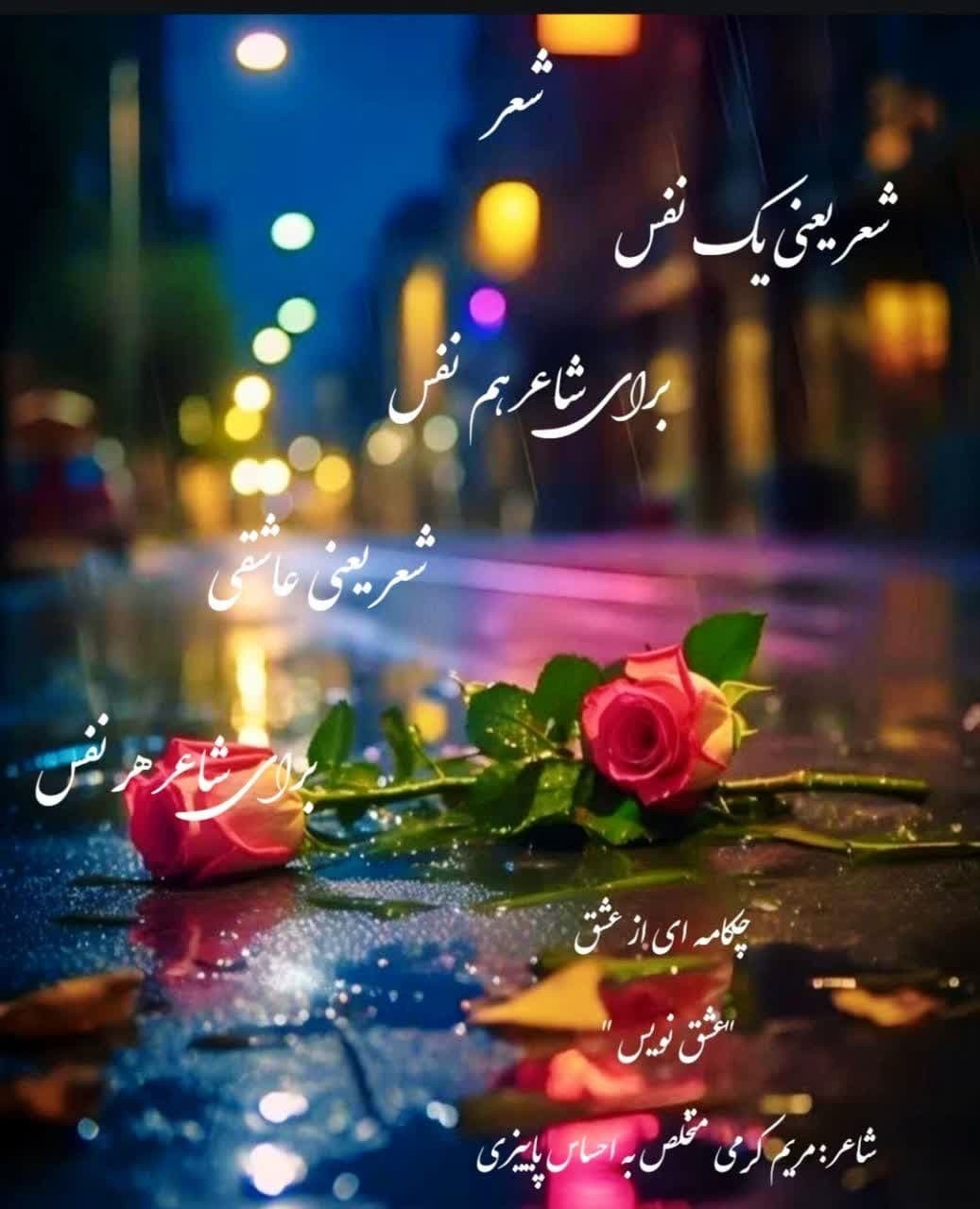 تصویر شعری از  مریم کرمی