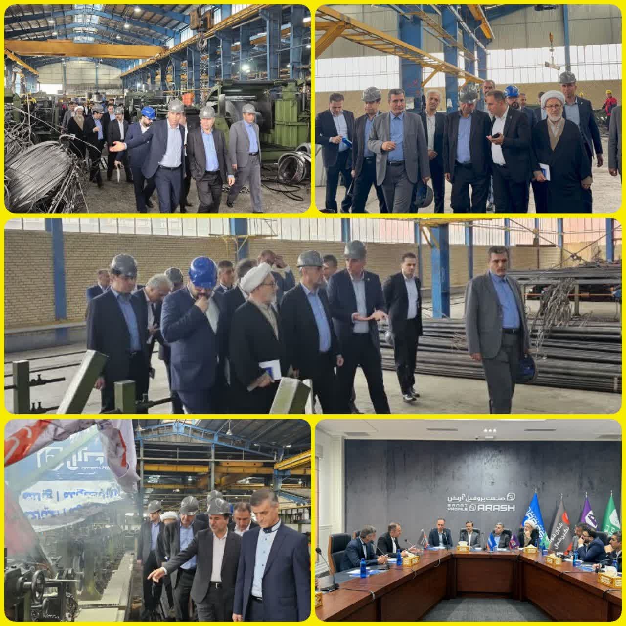 مشاور رئیس جمهور در امور تشکلها و احزاب از شهرک صنعتی آق قلا بازديد بازديد کرد